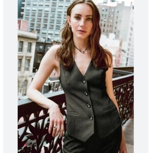 Favorite Daughter The Jones Vest In Black XS NWT